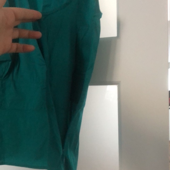 Green&turquoise, sleeveless, wrap VNeck blouse, not worn,sOliver Selection, US10 - Picture 4 of 12